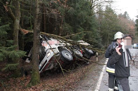 Prutting Kieslaster Landet Im Wald