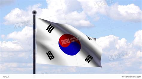 Animated Flag Of South Korea / Südkorea Stock Animation | 1924325