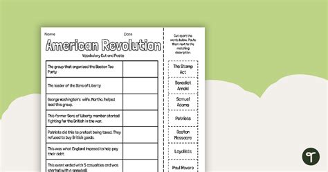 Free american revolution worksheet, Download Free american revolution ...