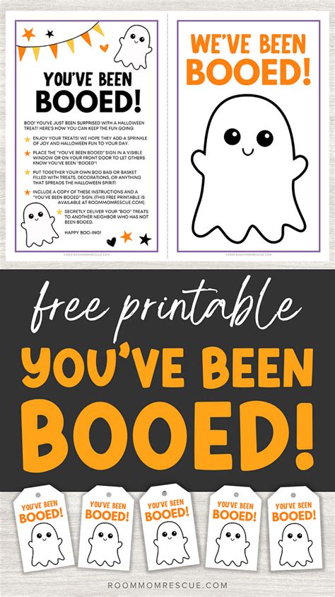 Free Printable You Ve Been Booed Sign Tags And Door Hanger You Ve