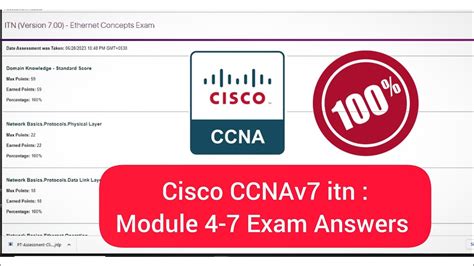 CCNA Module 4 7 Test Exam Answers ITN Version 7 00 Ethernet