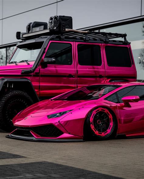 Need To Stand Out In A Crowd A Pink Lambo Huracan And G Class Will Surely Do The Trick