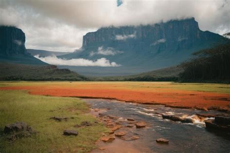 Premium AI Image | Immersive Journey Tracking the Tepui Waterfalls in ...