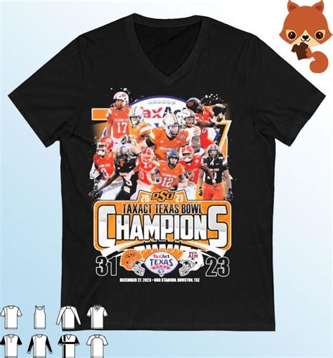 2023 Taxact Texas Bowl Champions Oklahoma State Cowboys Team shirt ...