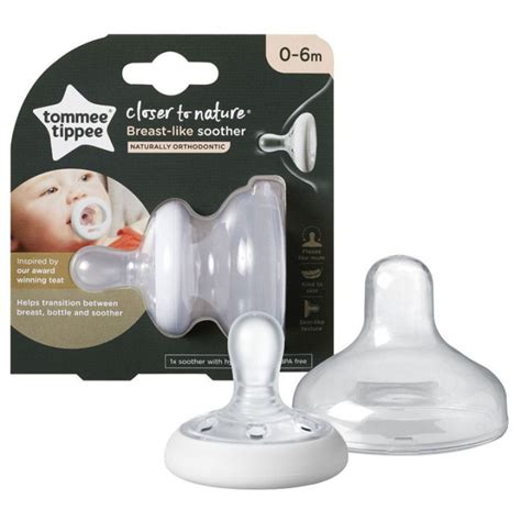 Tommee Tippee Closer To Nature Breast Like Soother Orthodontic Soothers