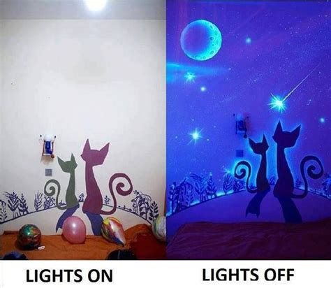 Glow In The Dark Paint Diy Cozy Home Wall Murals Diy Wall Murals