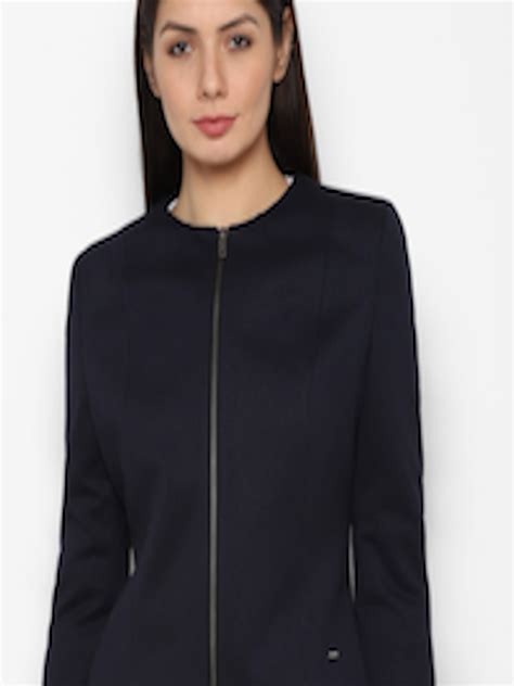 Buy Allen Solly Woman Navy Blue Solid Blazer Blazers For Women 16833508 Myntra