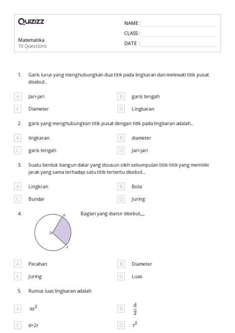 50 Lembar Kerja Bentuk Datar Untuk Kelas 6 Di Quizizz Gratis And Dapat