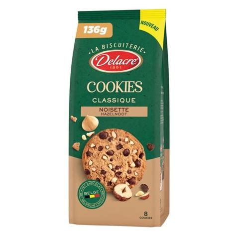 Cookies Chocolat et noisette DELACRE COOKIES 136g à Prix Carrefour