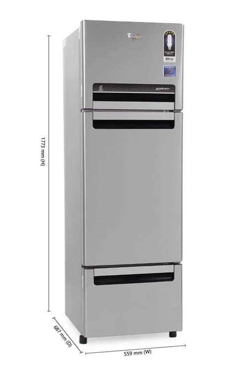 Whirlpool L Frost Free Triple Door Refrigerator Fp D Protton