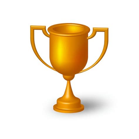 Premium Vector Trophy Cup Gold 3d Icon Isolated Game Prize Winner