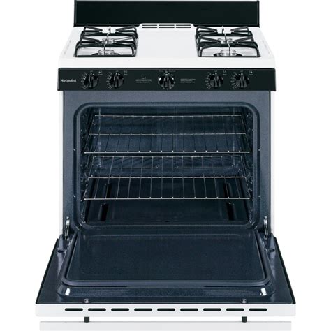 Hotpoint 30 In 4 Burners 48 Cu Ft Freestanding Gas Range White At