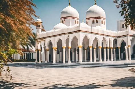 Premium AI Image | A mosque with a minaret of the mosque