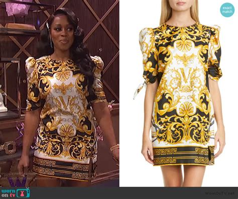 WornOnTV Remy Mas Baroque Print Dress On The Wendy Williams Show