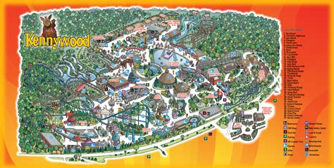 Park Map | Kennywood | Theme park map, Amusement park, California map