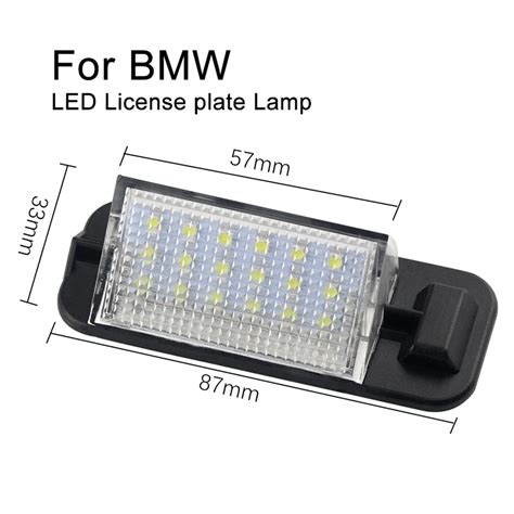 Led Car License Plate Light Rear Number Lamp Canbus No Error For Bmw