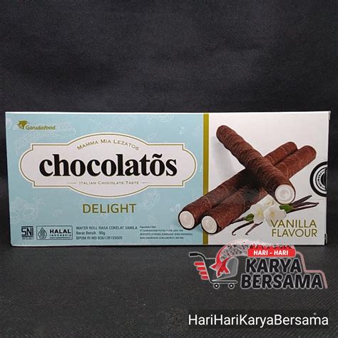 Jual Garuda Food Chocolatos Delight Wafer Roll Rasa Cokelat Vanilla