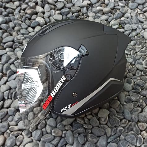 Jual Helm Nhk R Max New Solid Black Doff Shopee Indonesia