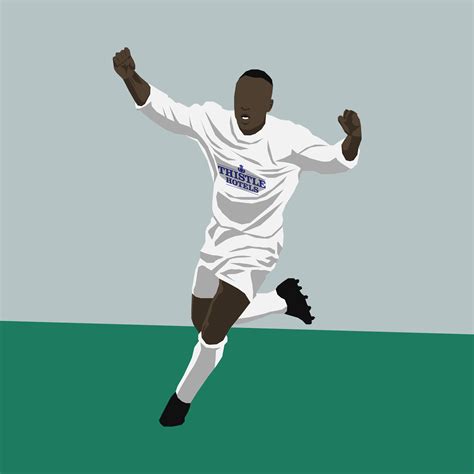 Tony Yeboah - Leeds United Football Minimalist Design