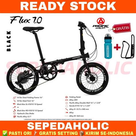 Jual Sepeda Lipat Inch Pacific Flux Speed Hidrolik Shopee