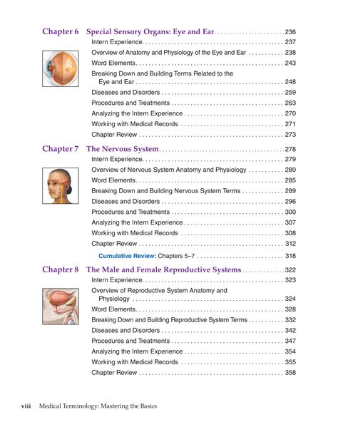 Printable: Medical Terminology: Mastering the Basics, 1st Edition page viii