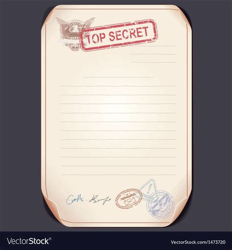 Top Secret Folder Template