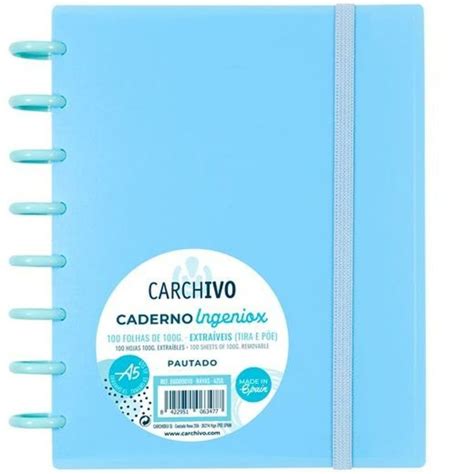 Cuaderno Carchivo Ingeniox A5 Azul 100 Hojas Bixoto