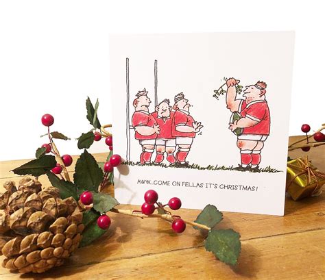 Rugby Christmas Cards Etsy