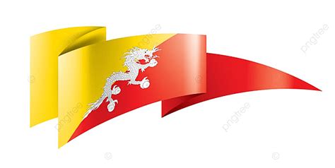 Bhutan National Flag Ribbon Tape, Congress, Shape, Isolated PNG and Vector with Transparent ...