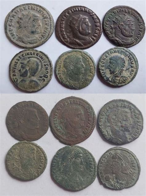 Roman Empire Lot of 12 Æ Folles 4th century AD Catawiki