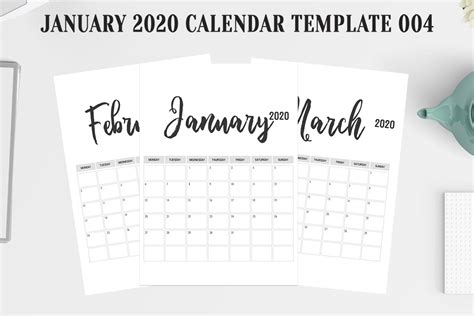 2020 Calendar Printable Template 004- Free Download