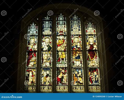 Stained glass in cathedral editorial stock photo. Image of church ...