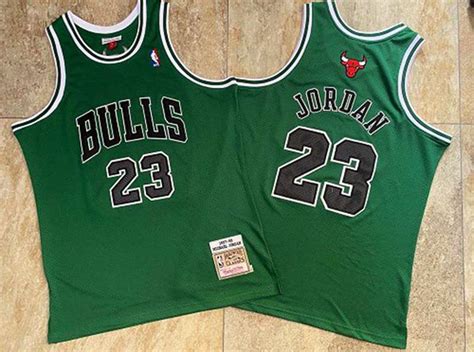 Chicago Bulls 1997/98 Green #23 JORDAN Classics Basketball Jersey ...