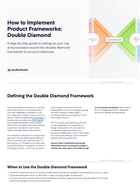 Double Diamond Product Framework Guide Pdf Brainstorming Creativity