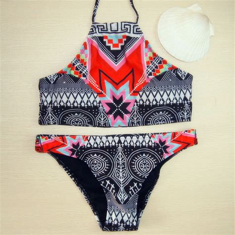 2017 Print Swimsuit Ethnic Style Female Bathing Suit Women Bikini Set