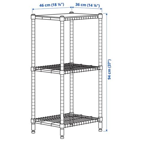 Omar 1 Shelf Section Bamboo 46x36x94 Cm Ikea