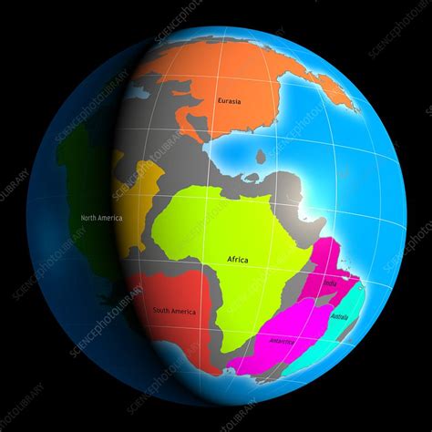 Pangaea, illustration - Stock Image - F025/4443 - Science Photo Library