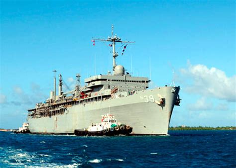 USS Emory S. Land (AS-39) Mediterranean - SHIPS ON CHARTS