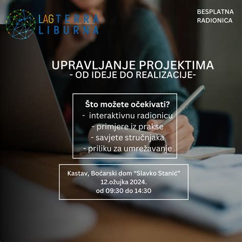 Poziv Na Radionicu Upravljanje Projektima Od Ideje Do Realizacije