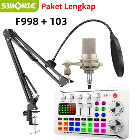 Jual Siborie Soundcard F998 103 Mic Paket Lengkap Sound Card Komplit