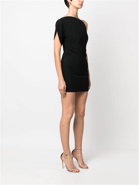 Roland Mouret Asymmetric One Shoulder Mini Dress Black Farfetch