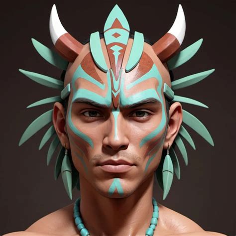 Frontrank Sage Peiron In 3d Anime Tribal Art Style