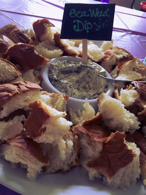 Spinach Dip And Hawaiian Bread Luau Birthday Party Spinach Dip Hawaiian Party