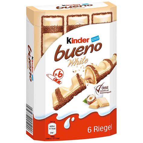 Kinder Bueno White 6 pieces – buy online now! Ferrero – German Chocol ...