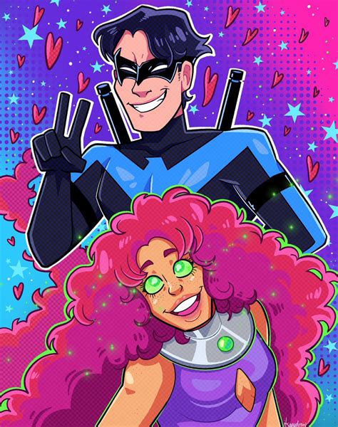 👽 Audrameda Galaxy 🛸 On Twitter 💙 Nightwing And Starfire 💚