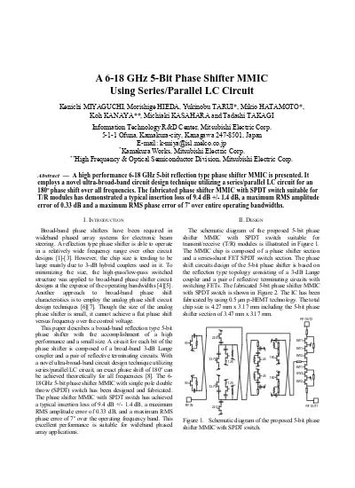 A 6 18 GHz 5 Bit Phase Shifter MMIC Using Series Parallel LC Circuit