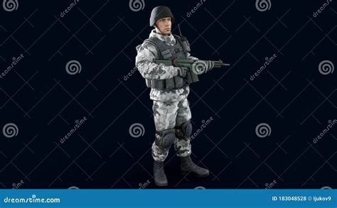 Pop Art Soldier Render Military Salute On The Background Of Rows Of