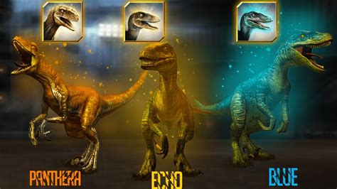 All New Star Raptor Squad X3 Maxed Jurassic World The Game Youtube