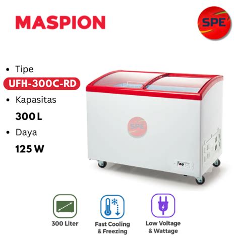 Maspion Sliding Glass Chest Freezer Liter Ufh C Lazada Indonesia