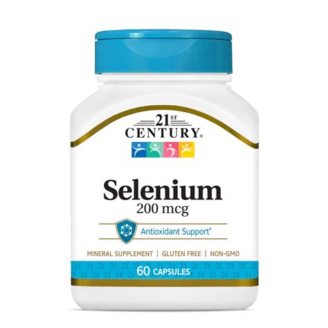 Selenium 200 Mcg 60 Capsules 21st Century Healthcare Inc